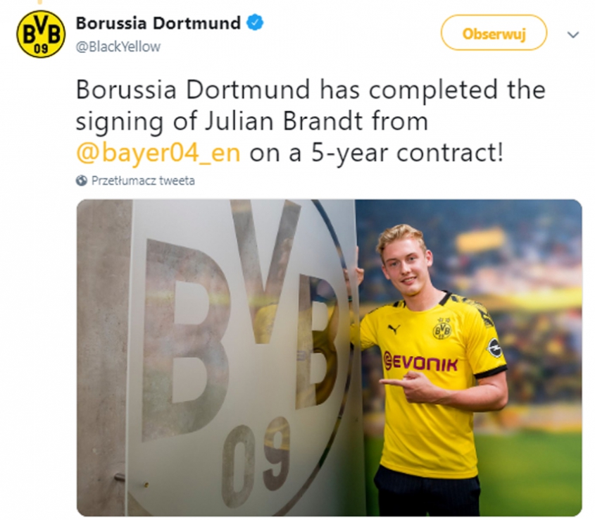 OFICJALNIE! Julian Brandt w BVB!